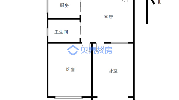 清河房产小区，中间楼层，位置优越-户型图