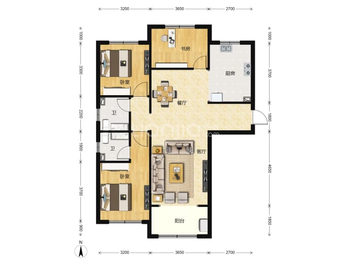 万通春江花月夜--建面 117.9m²