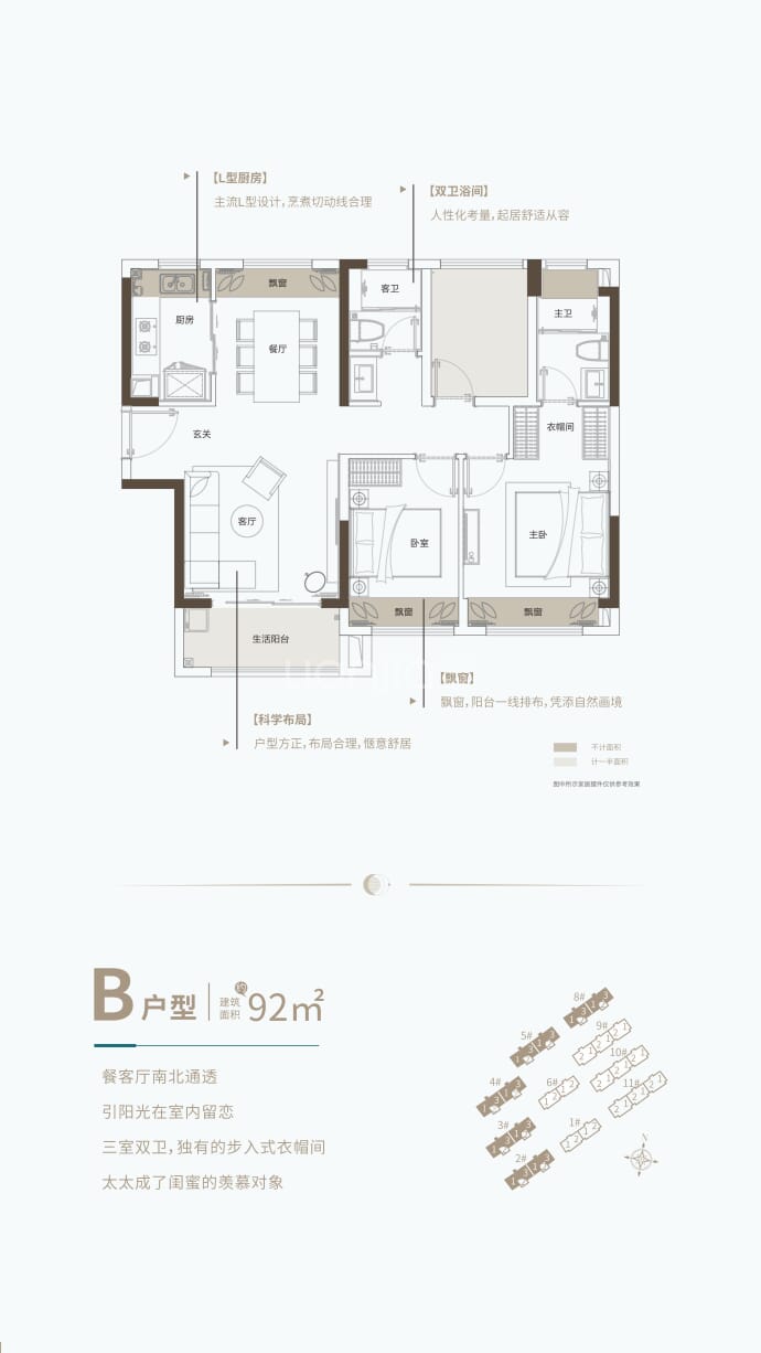 湖心明悦--建面 92m²