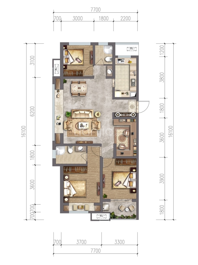 桂语江南--建面 140m²