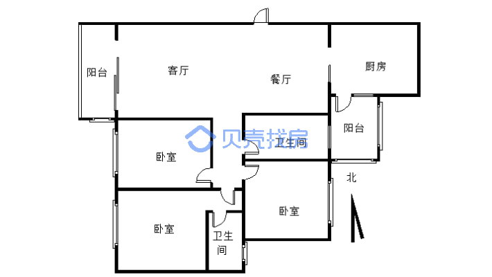 管理成熟 该小区24小时巡逻 停车方便 小区绿化面积大-户型图