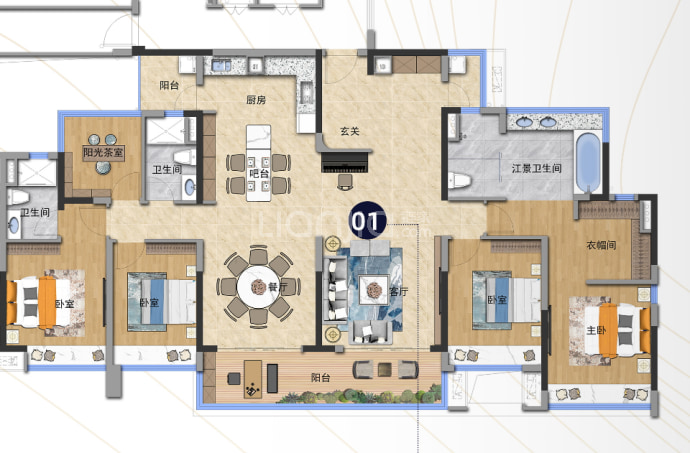 中誉·江山盛璟--建面 212m²