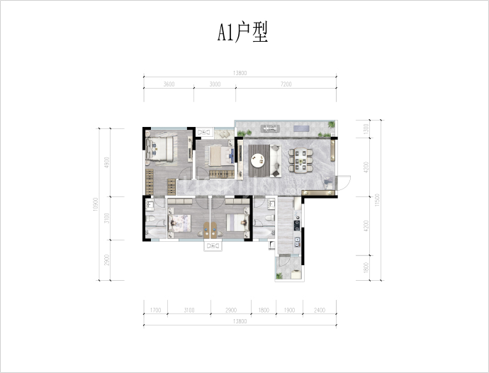 恒邦.峨眉骊景--建面 117.75m²