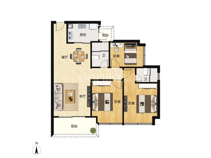 樵顺花苑--建面 102m²