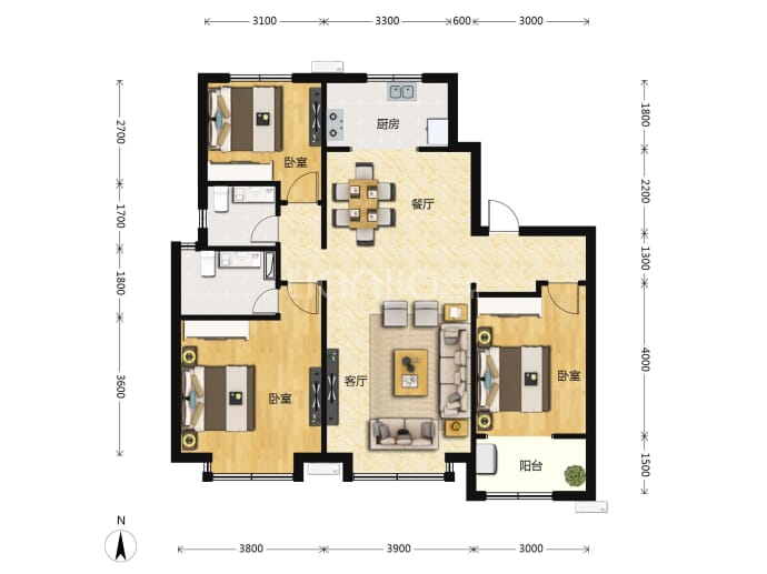 安联江山樾--建面 120.56m²