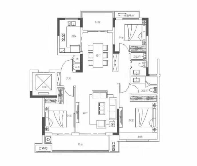 嘉源襄河左岸--建面 120m²