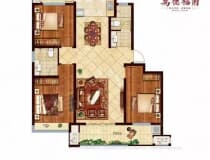 万德福园3室2厅2卫户型图