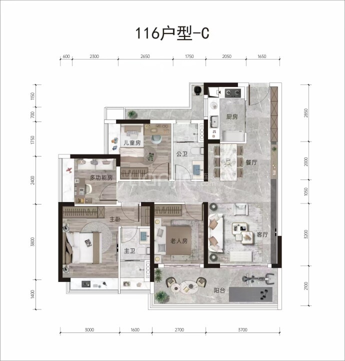 卓越蔚蓝领秀--建面 116m²