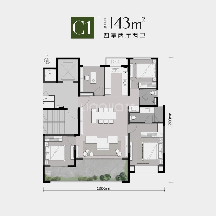 中粮·大悦未来城--建面 143m²