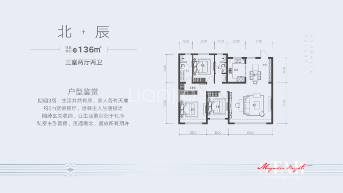 融创鹏辉·玉兰星宸--建面 136m²