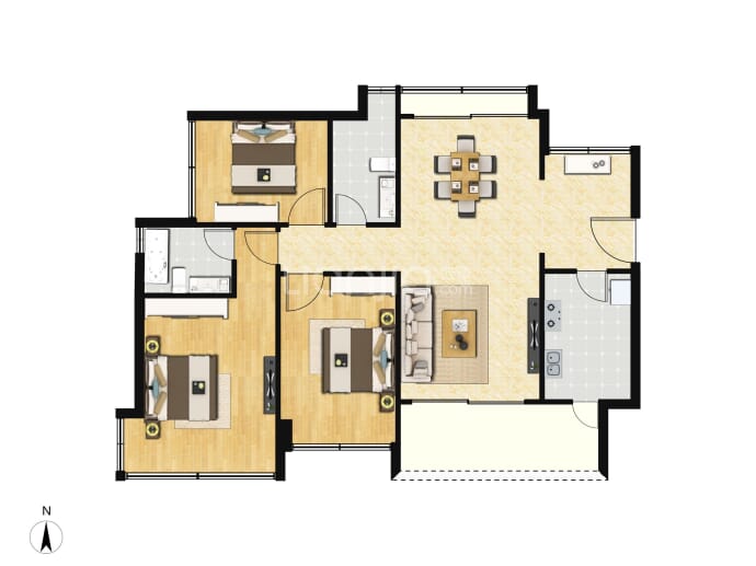 华盈四季蓝天--建面 113m²