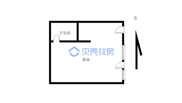 王 府二期 东门小商厅 看房随时 面积小-户型图