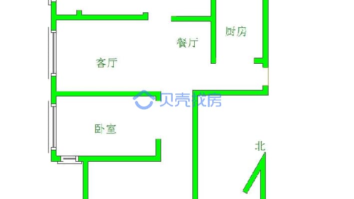 昭华锦城B区 3室1厅 南 北-户型图