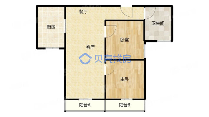 中央华府(海州)2-1-1-1 100.00m²-户型图