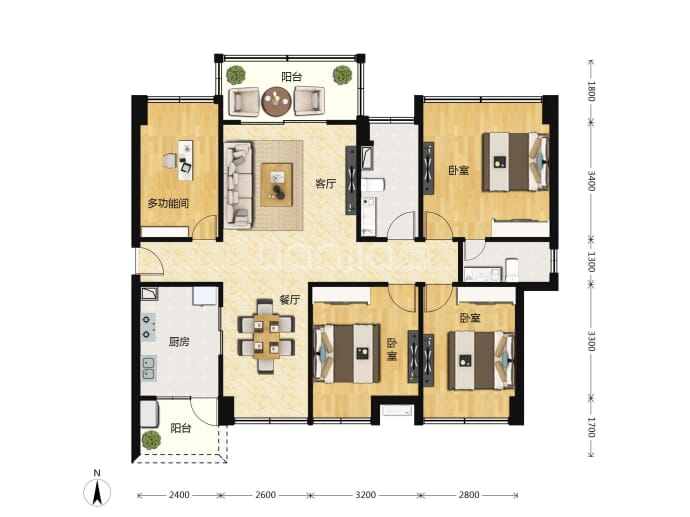 大翼御景豪庭--建面 118m²