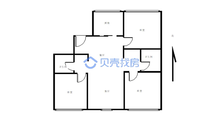 恒基·科海明珠二期 3室2厅 南-户型图