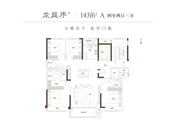 保利建发天瑞--建面 143m²