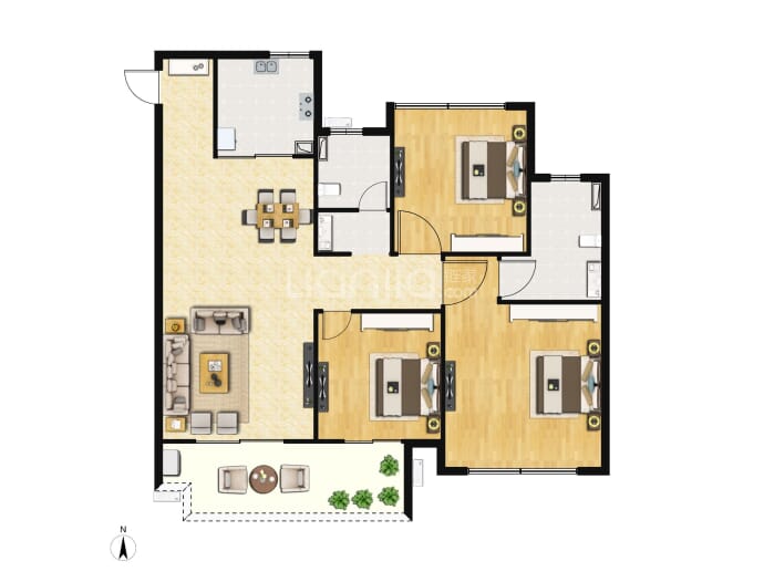 弘元江山潮鸣--建面 108m²