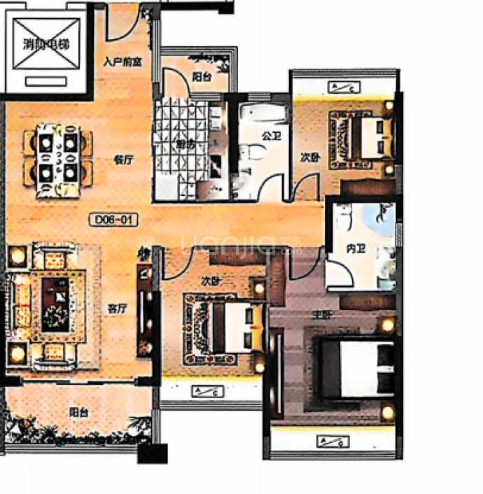 创宇·汇景城--建面 116.21m²