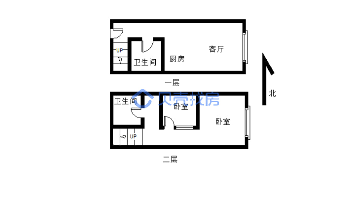 青城公寓 房子精装修可以商用可以居住 挑高高-户型图