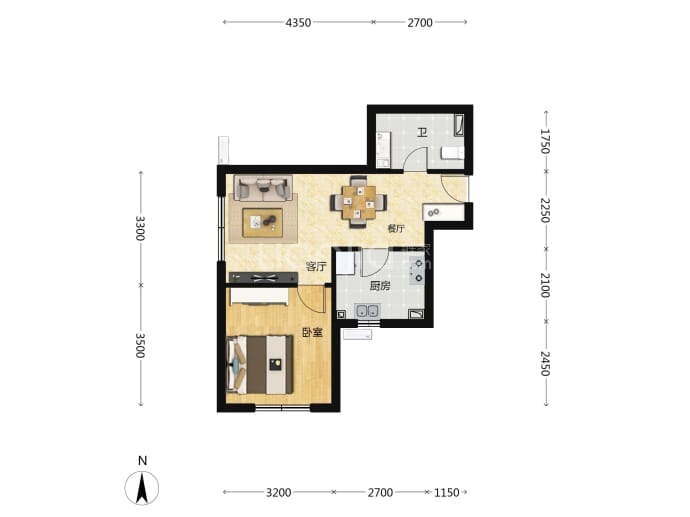 金茂北京国际社区--建面 50m²