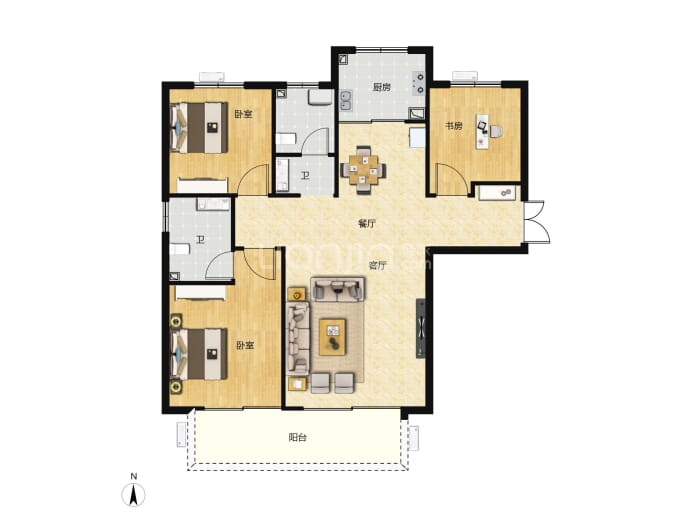 美伦和园--建面 119m²