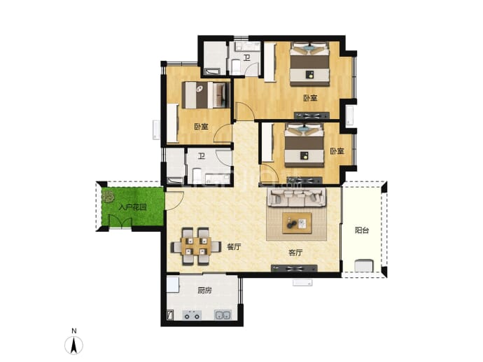 仟信广场--建面 110.65m²