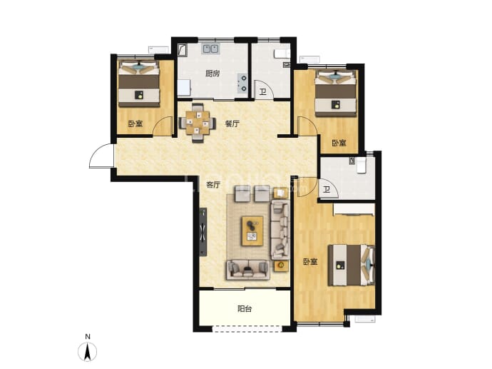 理想家园--建面 120.11m²