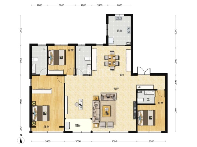 朗悦府--建面 166m²