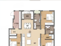 城市印象3室2厅2卫户型图