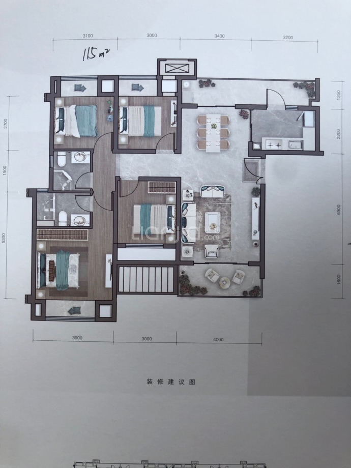 龙湖千山新屿--建面 115m²