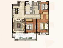 浮来春文澜院3室2厅1卫户型图