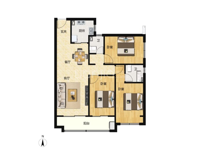 敏捷·江山誉--建面 122m²