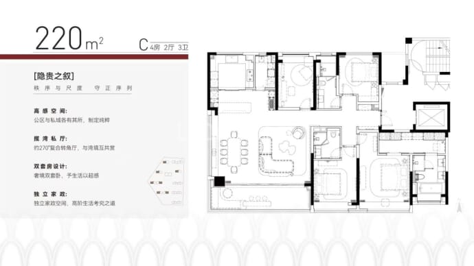 仁恒龙湾--建面 220m²