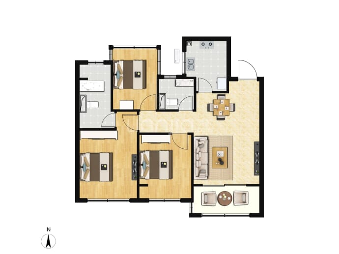 浦上悦庭--建面 89m²