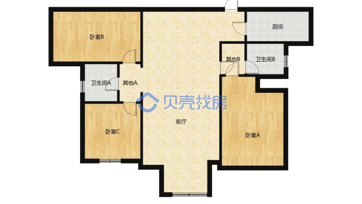 万达运中边上70年大产权，交通方便生活便利-户型图