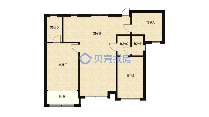 鼎鑫华府130平3室2厅2卫带7平米室内庭院可按揭现房-户型图