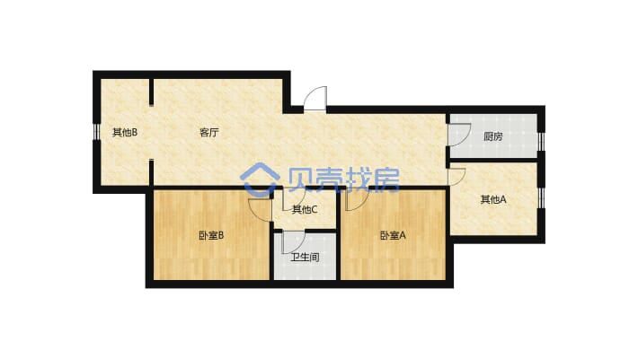 润森建工嘉苑 3室2厅 南 北-户型图