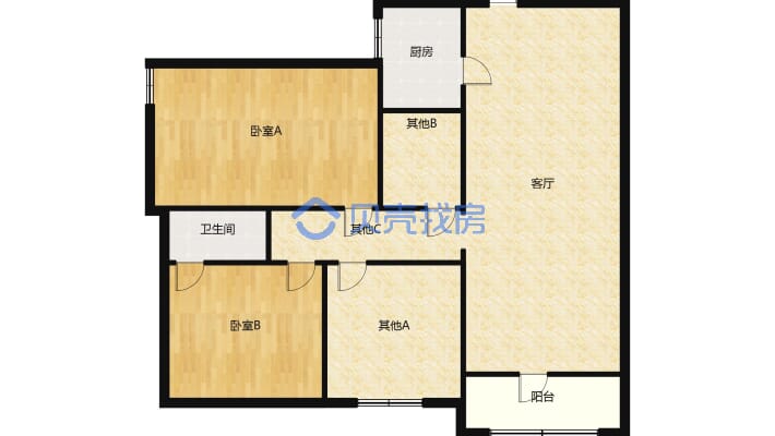 天泰凤凰公寓 对口逸夫 住宅 有本满二 拎包入住-户型图