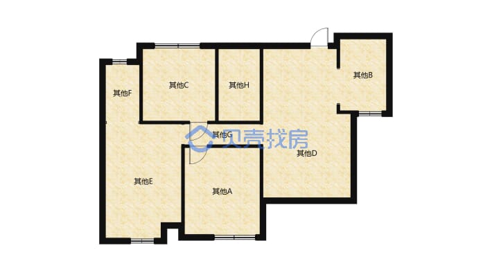 萍乡高 端小区誉城 开发区电梯 毛坯3房-户型图