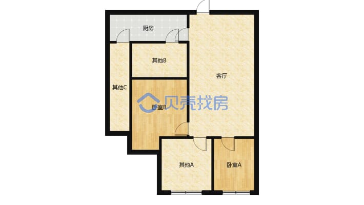 长江篮湾 3室2厅 东南-户型图