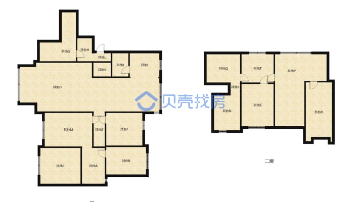 开发区小区楼中楼可做五房+60㎡大露台 实用面积260㎡-户型图