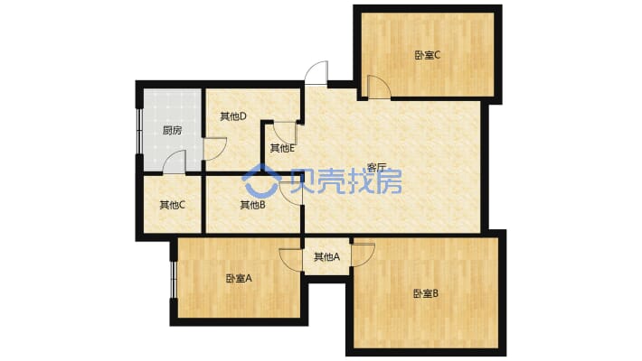 黄JIN水岸 南北通透 双阳台 满二 可按揭-户型图