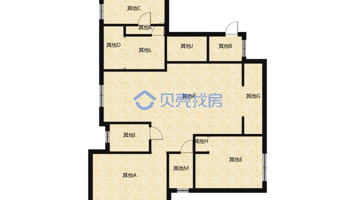 东湖国际城 三房二厅二卫毛坯 低价出售-户型图