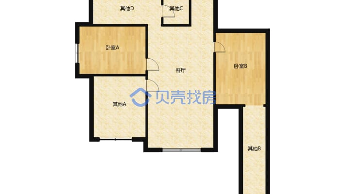 龙门世家：电梯三房，精装修，低楼层，配套齐全-户型图