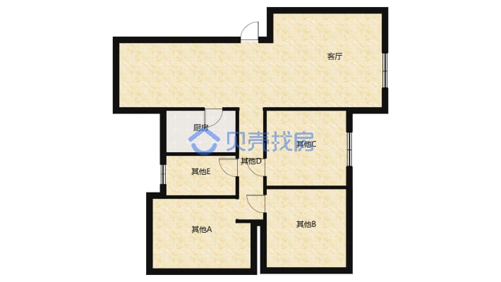 硖石小区 3室2厅 南 北-户型图