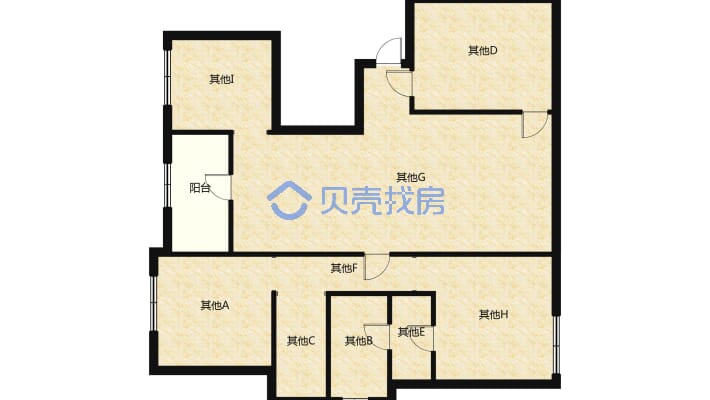 华地公元 四房 毛坯 好楼层 看房方便-户型图