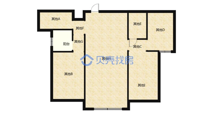 户型方正三房两厅，业主诚心出售-户型图