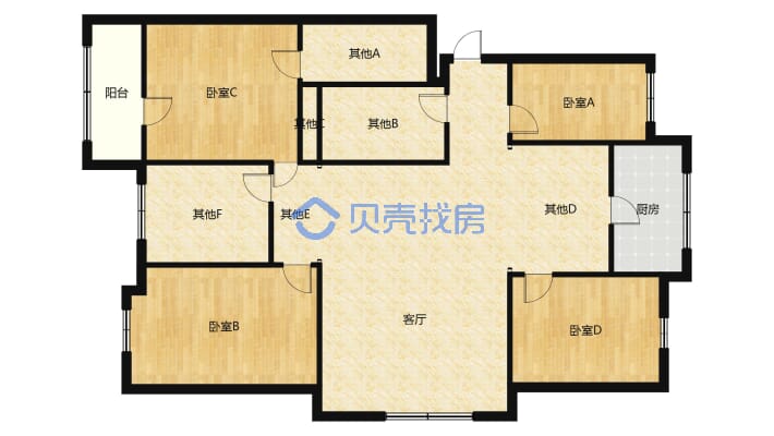 精装领包入住 带车位和地下室 小区中间位置满二可按揭-户型图