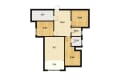 优质好房户型方正3室2厅106平76.8万